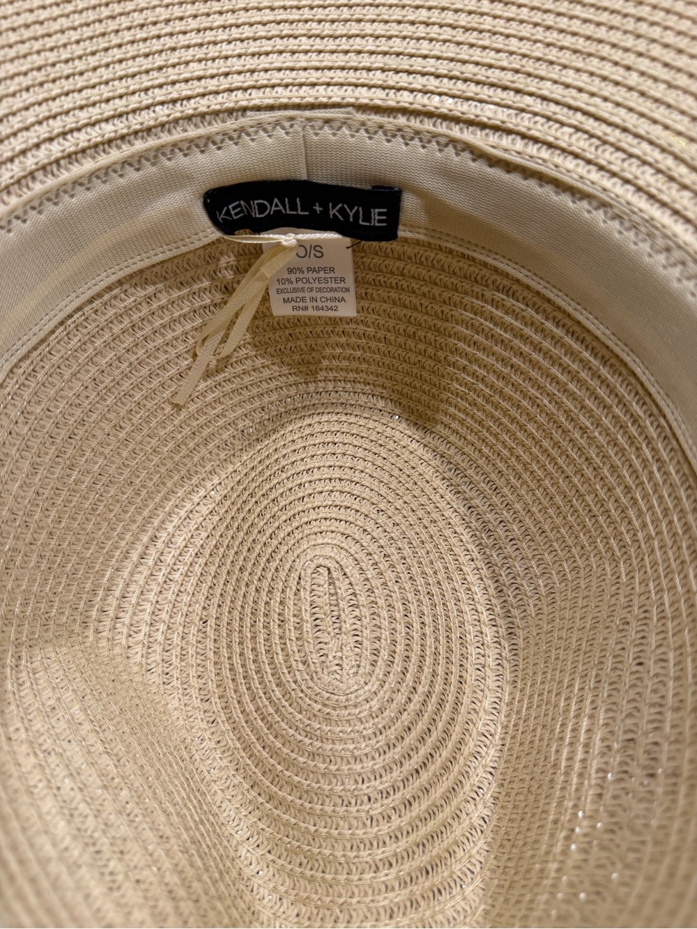 Kendall & Kylie Cream Straw Fedora with Light Pink Band - Picture 5 of 7